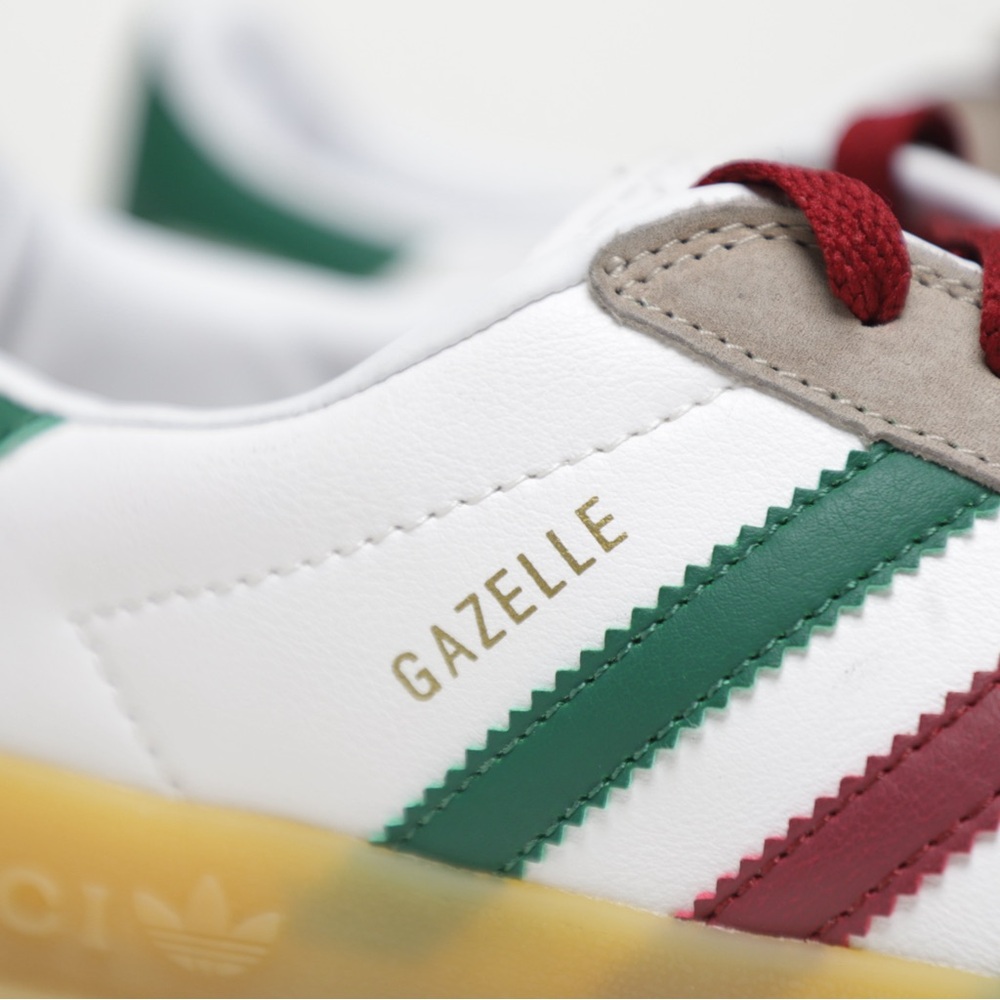 Authentic Gucci x Adidas Gazelle Sneakers White Green Red - Picture 8 of 16